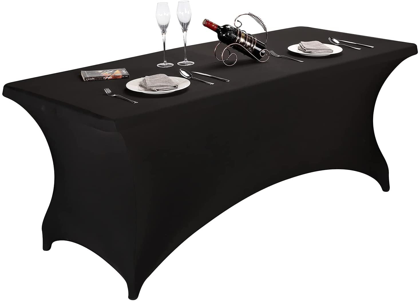 7ft x 3.5ft with Elasticated Edge Black Vinyl Poker Table Cover 