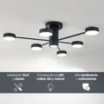 thumbnail image 3 of Lampara de techo estilo industrial hierro forjado lampara downlight ilios innova  6 + 1 luces, 3 of 9