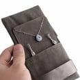 thumbnail image 3 of Thicken Jewellery Pouch Packaging Bag Soft Velvet Flip Gift Bracelet Necklace Earrings Ring Storage Bag Wedding Presents Pouches dark gray, 3 of 6