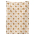 thumbnail image 2 of Floral Tablecloth, Rose Florets with Classic Graphic Lace Feminine Retro Oriental Motif, Rectangle Satin Table Cover Accent for Dining Room and Kitchen, 60" X 90", Sand Brown White, by Ambesonne, 2 of 2
