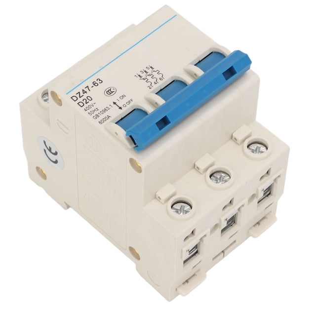 3P Circuit Breaker, 400V Breaking Capacity 6000A Miniature Circuit Breaker For Office Building 20A