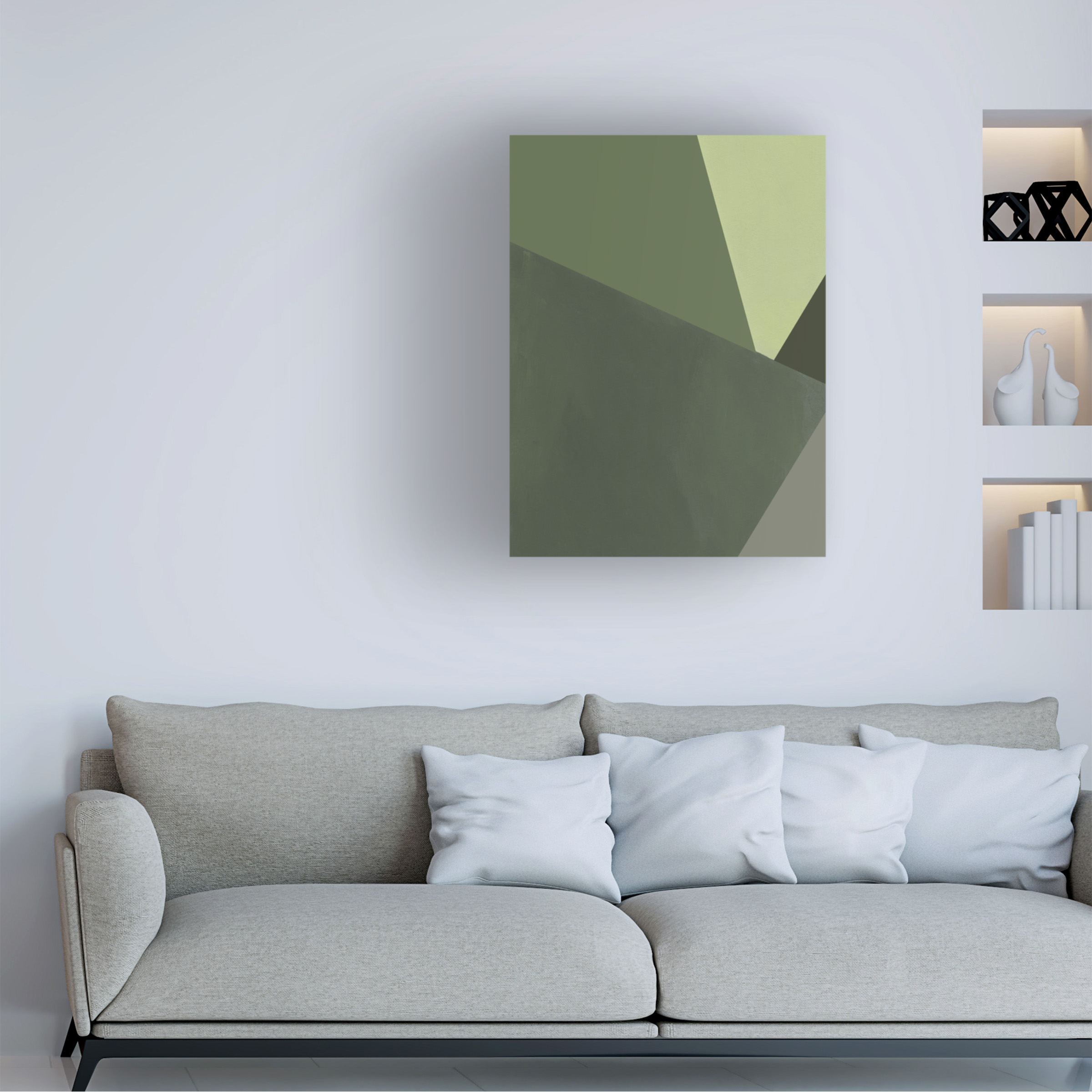 Jacob Green 'Sage Prism III' Canvas Art