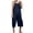 #01Navy, variant on Women Casual Loose Wide Leg Jumpsuits Long Bib Pants Cotton Overalls with Pockets Red M