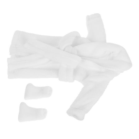 Pretyzoom 1 Set Robe Sock for Doll Clothing White Fabric Miniature Accessories for Holiday Season