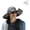 Ink Gray, variant on Solar Panel Fan Hat, Outdoor Wide Brim Sun Hat with 2 Solar Fan Sun Bucket Hat, UPF 50+ Bucket Fishing Beach