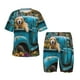 thumbnail image 1 of Balery Vintage Pickup Sunflower Dog Conjunto de Pijama Infantil de Manga Corta con Estampado – Ropa de Dormir de Algodón Suave-3X-Large, 1 of 6