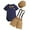 Navy, variant on Kaemgyyd Baby Boys Two Piece Set Formal Infant Outfits Suits Cute Polka Dot Bow Short Sleeve Romper with Suspender Shorts 3 M-3 T