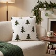 thumbnail image 4 of LSLXA Christmas Tree Pillow Covers Winter Woven Plush Breathable Throw Pillow Covers 18 X 18 Pillow Covers For Sofa Bed Living Room Home Decor, 4 of 4