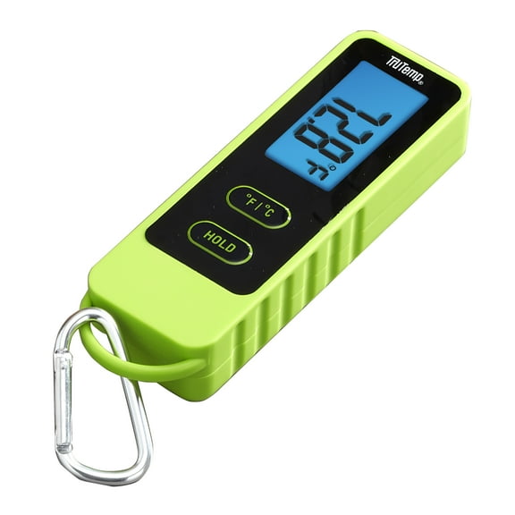 TruTemp Compact Battery Powered Digital Folding Meat Thermometer with Carabiner Clip