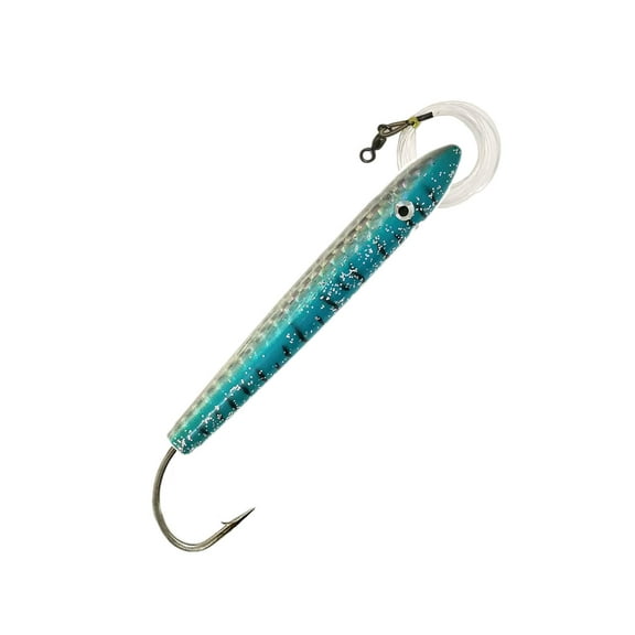 4" Rigged Mylar Cedar Plugs Blue/White 2 Pcs