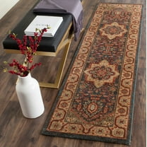 SAFAVIEH Mahal Josephine Oriental Runner Rug, Navy/Natural, 2'2" x 10'