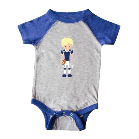 

Inktastic Cute Boy Blond Hair Rugby American Football Gift Baby Boy Bodysuit