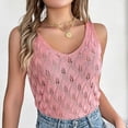 thumbnail image 6 of ATOYSOY Women's Relaxed Casual Shirts Slim Knitted Basic Tank Tops Solid Color Blouses Summer Clearance Sleeveless Pullovers Workout V Neck Button Tees Activewear Fashion Pink XL, 6 of 7
