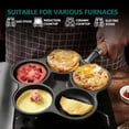 thumbnail image 2 of Cast Iron 5-Cup Egg Divider Skillet, Nonstick Divided Frying Pan with Wooden Handle, Breakfast Skillet Omelet Pan for Round Eggs, 2 of 10