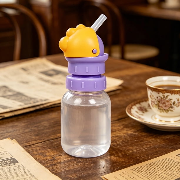 Tapón adaptador para pajitas para botellas de agua: tapa universal absorbente con pajita para niños y estudiantes, tapa antigoteo para la escuela o para uso al aire libre.