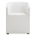 thumbnail image 3 of Manhattan Comfort Anna 19.69" Round Faux Leather Dining Armchair in Cream, 3 of 11