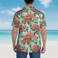 thumbnail image 6 of Xecao Rose Flowers print Hawaiian shirt - a stylish short-sleeve button-down for men, perfect for casual beach and tropical outings., 6 of 9