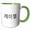 Green/White, variant on 3drose, Rachel - My Name in Korean Characters Personalized Hangul Writing, 15oz Mug