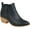 Navy, variant on Journee Womens Rebel Outside Zip Stacked Heel Booties
