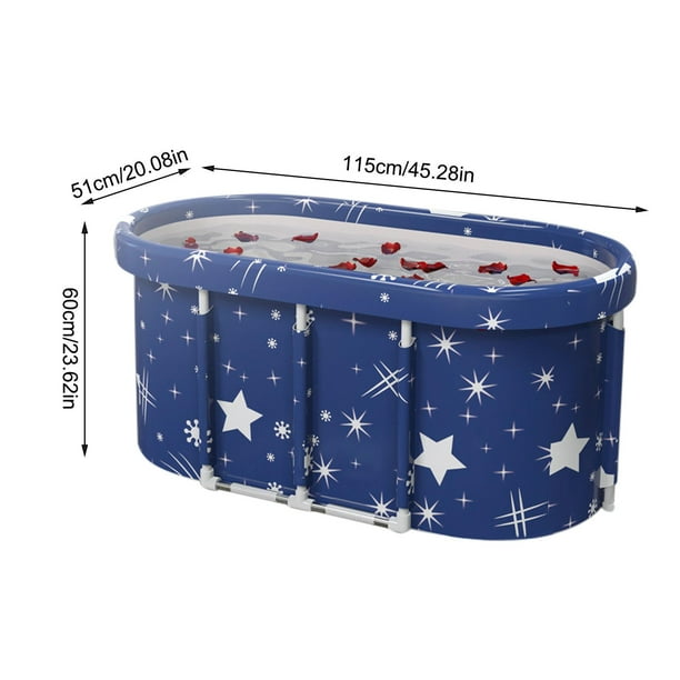 Foldable Bathtub Portable Soaking Bath Tub Bathing Foldable Bathtub