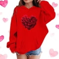 thumbnail image 1 of Sudadera con capucha para niños, cuello redondo, manga larga, ropa de abrigo para niños de talla mediana y grande, jersey, blusa de poliéster para niños, 1 of 5