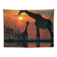 thumbnail image 5 of BCIIG Giraffe Sunset Tapestry Wall Hanging Unique Style Graphic Tapestries Home Wall Decor Art for Living Room Bedroom Apartment Farmhouse Dorm 40x60inch, 5 of 6