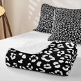 thumbnail image 4 of Erosebridal Fashion Cheetah Print Twin Quilt Set, Boys Girls Women Twin Coverlet Set, Black White, 2pcs, 4 of 7