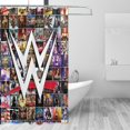 thumbnail image 2 of W-W-E Shower Curtain, Waterproof Bathroom Shower Curtains, Washable Cloth Shower Curtain With 12 Hooks, 72 "W X 72" L, 2 of 9