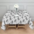 thumbnail image 3 of White Chicken Sketch Pattern Square Tablecloth,Waterproof Square Table Cover,Wipeable Spillproof Washable Table Cover for Home Kitchen Party Decor 42"X42"(107x107cm), 3 of 6