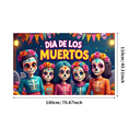 thumbnail image 3 of Colorful Design Day of the Dead Festive Banner Skull Decoration Mexican Festival for Celebrations Cultural Events Parties, 3 of 8