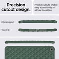 thumbnail image 4 of Allytech Case for iPad 9th/8th/7th Generation 10.2" 2021/2020/2019, Slim Luxury Diamond Pattern [Camera Protection] Shockproof Soft TPU Back Case - Green, 4 of 7