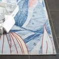 thumbnail image 5 of SAFAVIEH Malibu Daffodil Leaves Polyester Machine Washable Area Rug, Light Blue/Beige, 5' x 8', 5 of 12