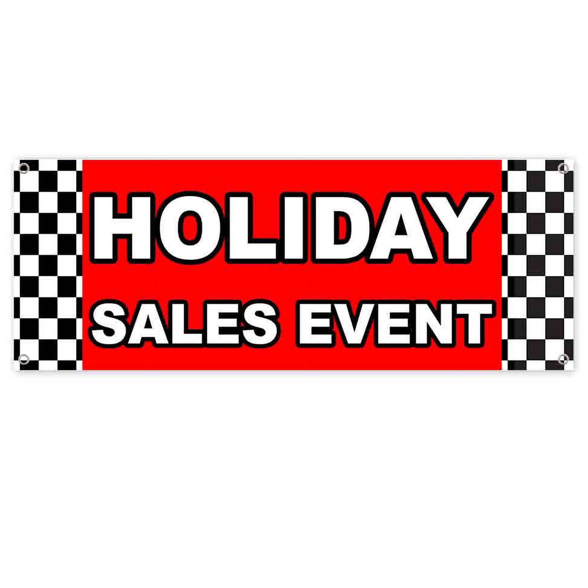 Holiday Sales Event 13 oz Vinyl Banner With Metal Grommets