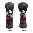 thumbnail image 5 of Uorisanigo Golf Club Headcover, 3pcs Skull Red Rose Golf Club Covers for Woods and Driver Fairway Hybrid, Form Fitting Design, Golfclub Head Covers for Men Women, Fits Most Golfs Clubs, 5 of 7
