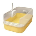 thumbnail image 3 of Cat Litter Tray Cat Bedpan Pet Accessories Easy to Clean Durable Cat Litter Box Yellow, 3 of 8
