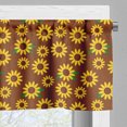 thumbnail image 5 of Ambesonne Sunflower Valance & Curtain, Cartoon Blossoms, 55"x24", Brown Yellow Green, 5 of 6