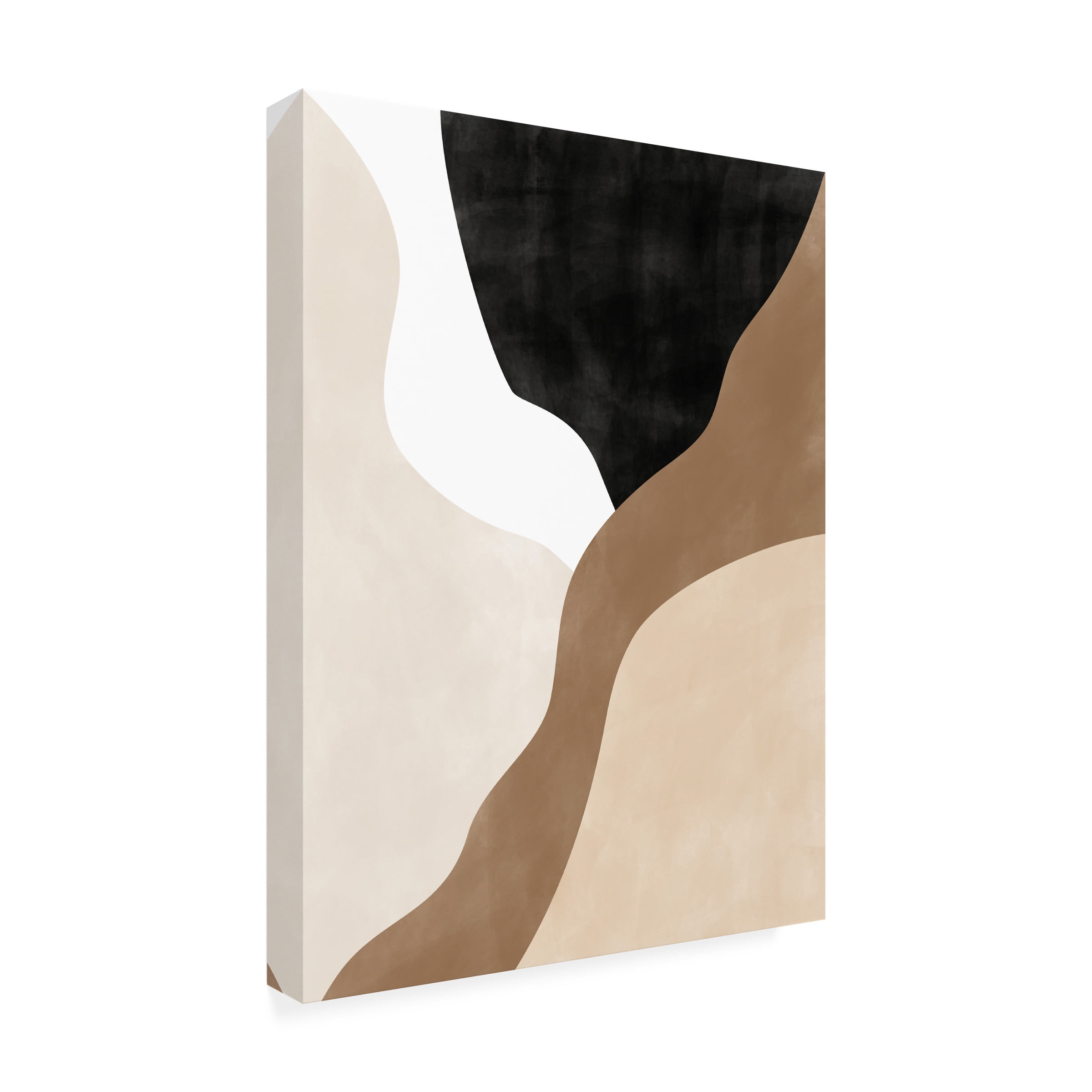 Elena Ristova 'Abstract Beige and Brown Art No.2' Canvas Art
