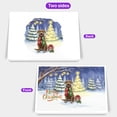 thumbnail image 2 of Merry Christmas Chesapeake Bay Retriever Snowy Winter with Gifts Tree Decorations 7x5in Folded Greeting Card Chessie Dog Lover Single Note Card with Envelope - 12020, 2 of 5