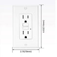 thumbnail image 3 of GFCI Outlet 15 Amp, Self-Test GFI Electrical Outlet, White, 3 of 5