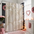 thumbnail image 3 of Beige Coastal Shower Curtains for Bathroom, Nautical Starfish Octopus Coral Summer Washable Fabric Shower Curtain with Hooks Waterproof Bathroom Decor Sets, 36 x 72 Inches, 3 of 9