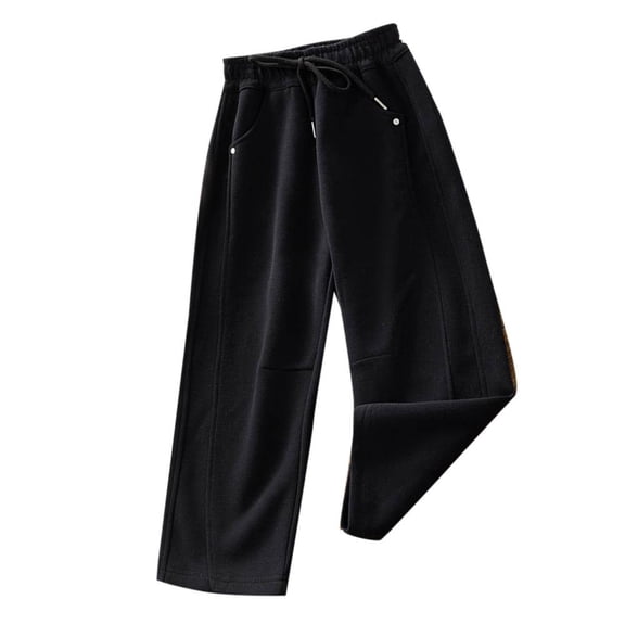 Bxsruta Pants for Kids, Adjustable Ankle Tie Pocket Casual Pants, Children's Solid Color Pants