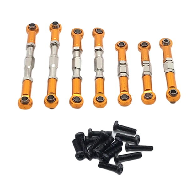 Conjunto de 7 Vínculos de Barra de Servo Enlace para Subotec BG1513 1/12 2.4G 4WD RC Hobby Modelo Accesorios de oro