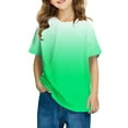 thumbnail image 2 of Hvobtty Toddler Short Sleeved Top, Toddler Summer Top, Shirts for Kids Short Sleeve Graphic T-Shirt Round Neck for 3-14 Years and Boy T-Shirt Tee Mint Green 11-12 Years, 2 of 4