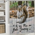 thumbnail image 6 of Autua Squirrel Shower Curtain Set Chic Modern Bathroom Decor with Hooks, Premium Polyester Fabric, Waterproof, Vibrant HD Print, Easy Installation, Machine Washable 36"x72, 6 of 7