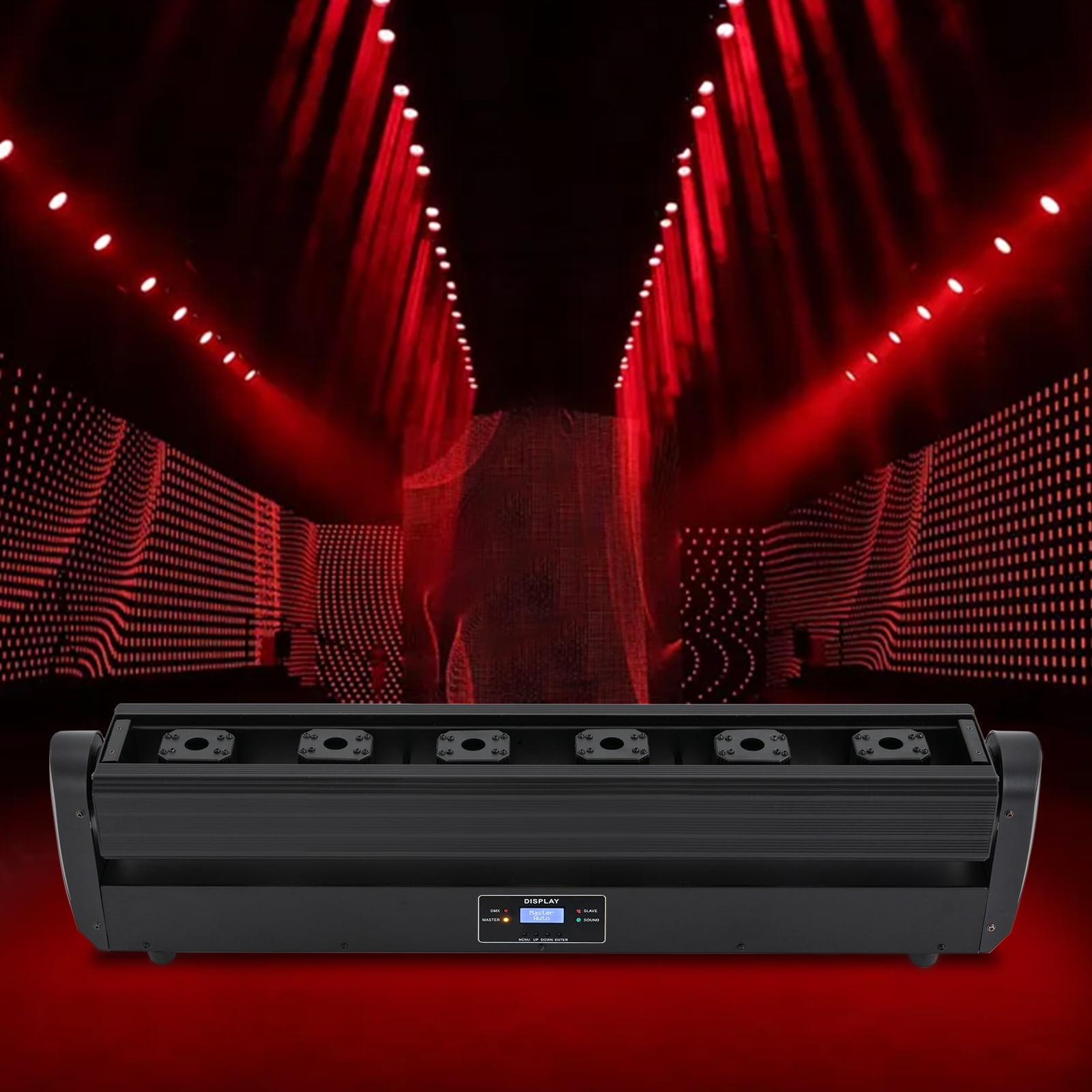 Moving Head Stage Light DMX/Master-Slave/Voice-Activated/Self-Propelled Stage Light for DJ Party Stage 6*500MW