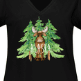 thumbnail image 4 of Inktastic Alaska Moose and Trees Women's Plus Size V-Neck T-Shirt, 4 of 5