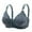 Blue, variant on Women Active Solid Bra Front Buckle Lace Edge Seamless Yoga Sleep Bra for Movement and Comfortable Support 46 Blue