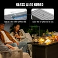 thumbnail image 5 of Werph 43 In Gas Fire Pits Table for Patio,Fire Pit Table for Outside,Fire Table with Glass Window Protector,2 in 1 Outdoor Firepit Table with Lid and Glass Crystal Stone, Propane Fire Pit Table,Black, 5 of 10