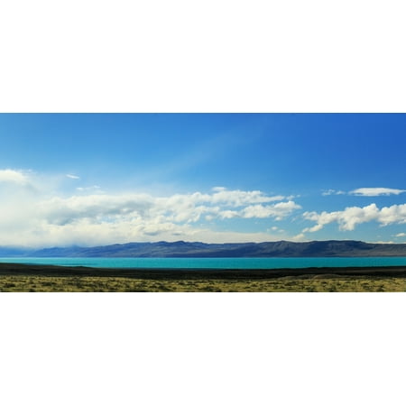 View of lake with mountains in background Lago Argentino Santa Cruz Province Patagonia Argentina Poster