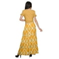 thumbnail image 4 of Moomaya Ensemble Haut Court et Jupe Évasée Robes Ethniques en Rayonne Imprimées pour Femmes, 4 of 6